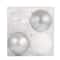 Assorted 4 Pack 4.7" Silver & White Shatterproof Ball Ornaments, 1pc. by Ashland®